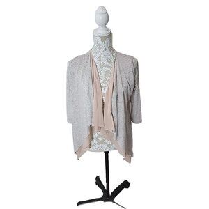 Brixon Ivy Womens cardigan sweater Beige Open Gauzy Neutral Small